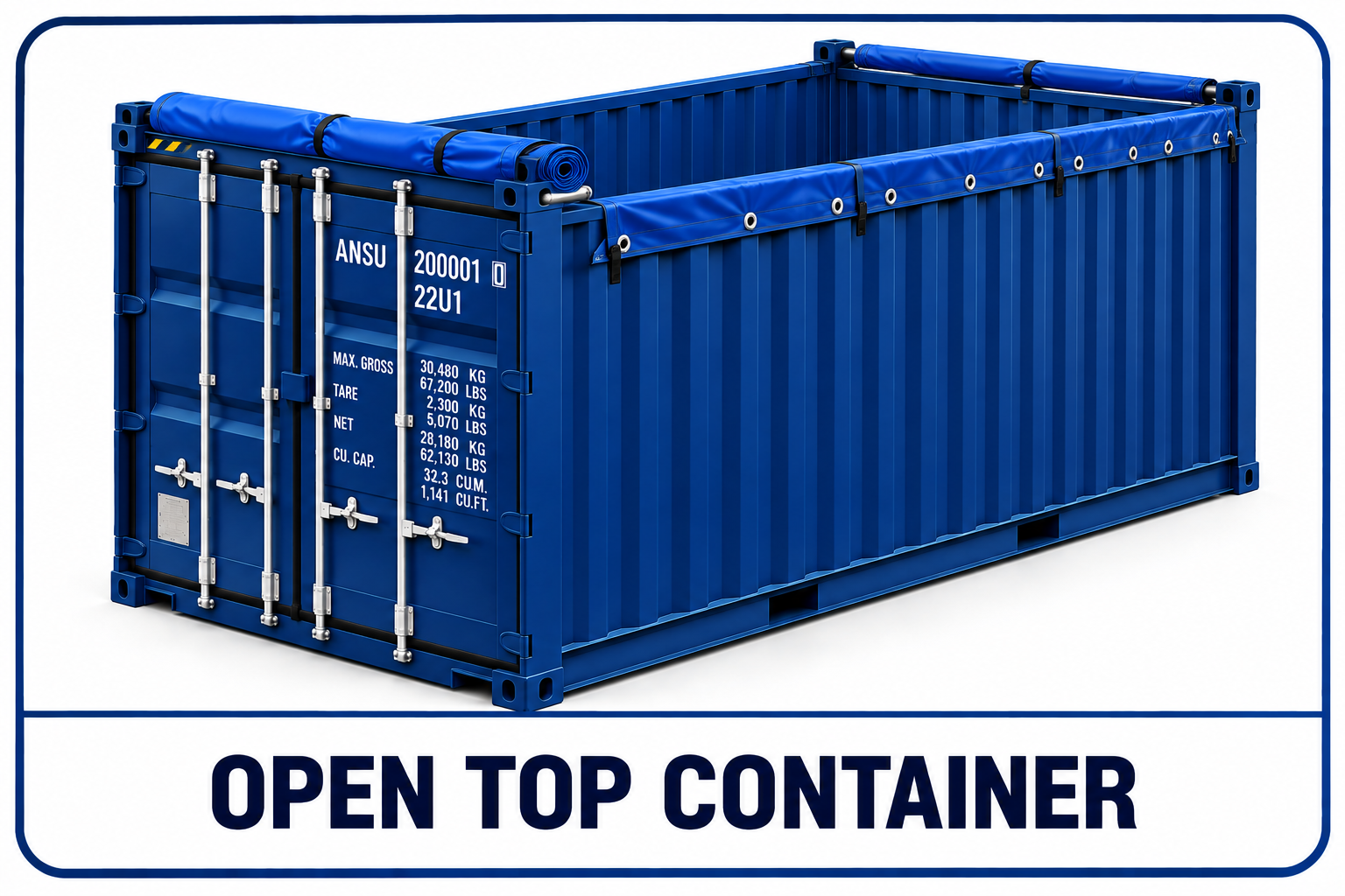 20ft 40ft Open Top Container
